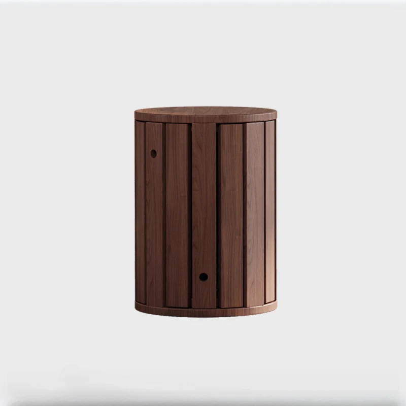 Solid wood stools can be stacked round stools for home use