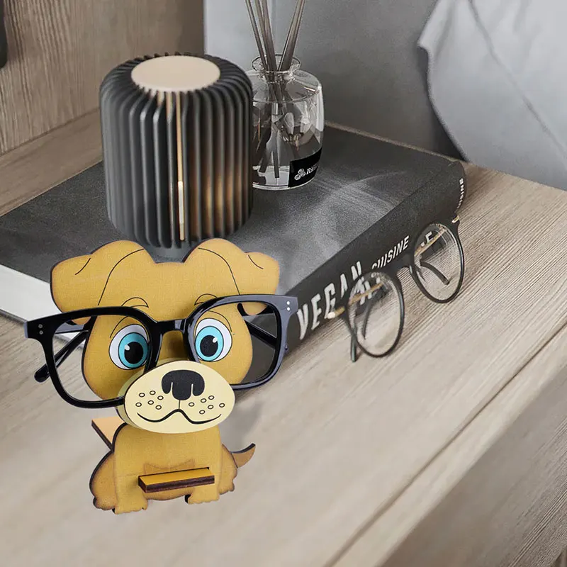 Cute Animal Sunglass Display Racks 3D Dog Glasses Rack Shelf Eyeglasses Show Stand Jewelry Storage Holders Racks