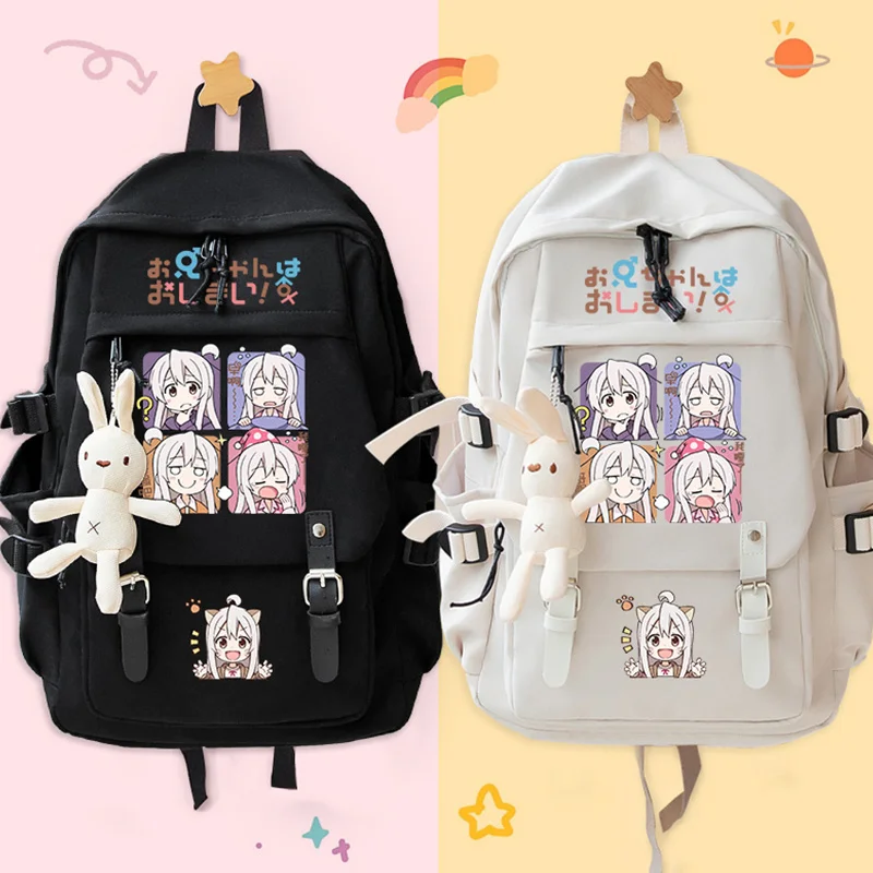 

Anime ONIMAI - I'm Now Your Sister! Backpack Students School Book Bag Pocket Shoulder Travel Bags For Girls Boys Teenagers