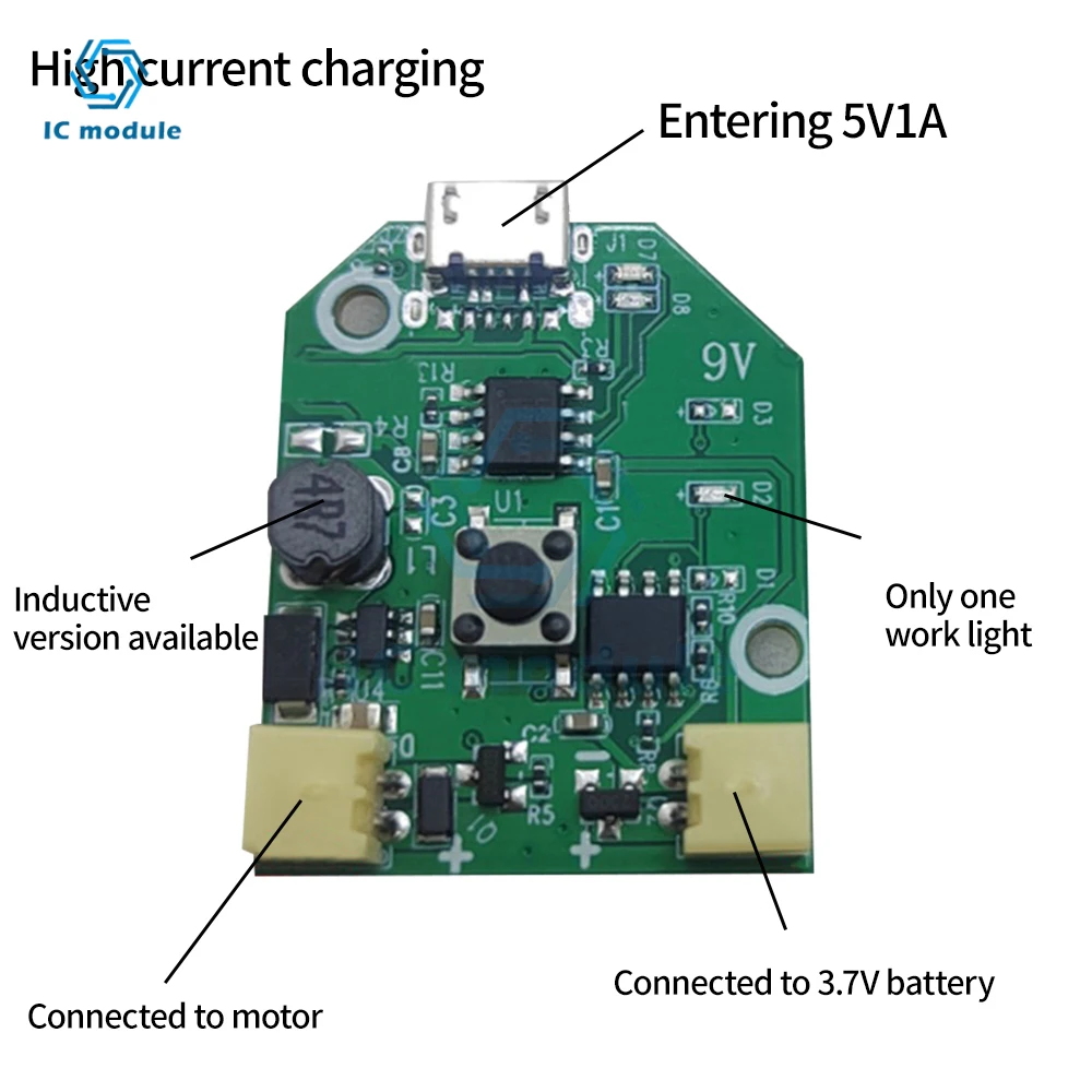 USB charging small fan board control board motherboard hand-held small table fan mobile fan board universal board modification