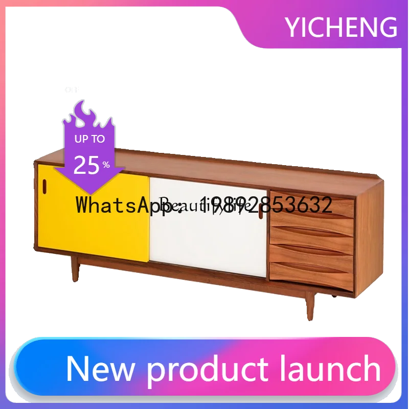 

QQ итальянский светлый роскошный простой напольный шкаф для гостиной, скандинавский современный шкаф из цельного дерева в стиле ретро, входной шкаф для телевизора