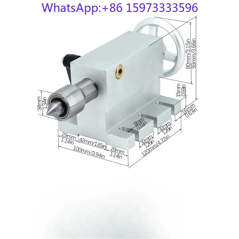 Four Jaw Chuck K12-100 Height 65mm Nema 34 Closed Loop Motor Milling Head