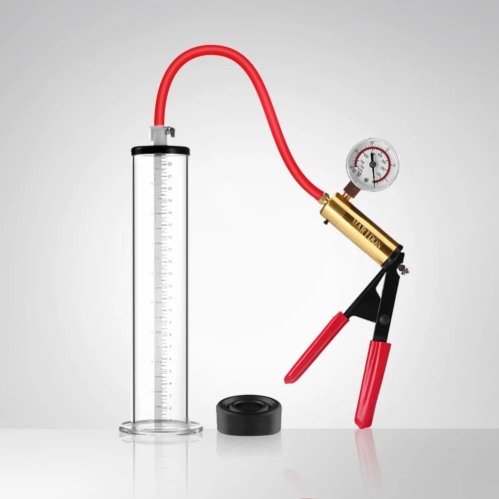 9-inch male suction device, short and high-pressure, small size, metal pressure gauge, widened vacuum base air pump