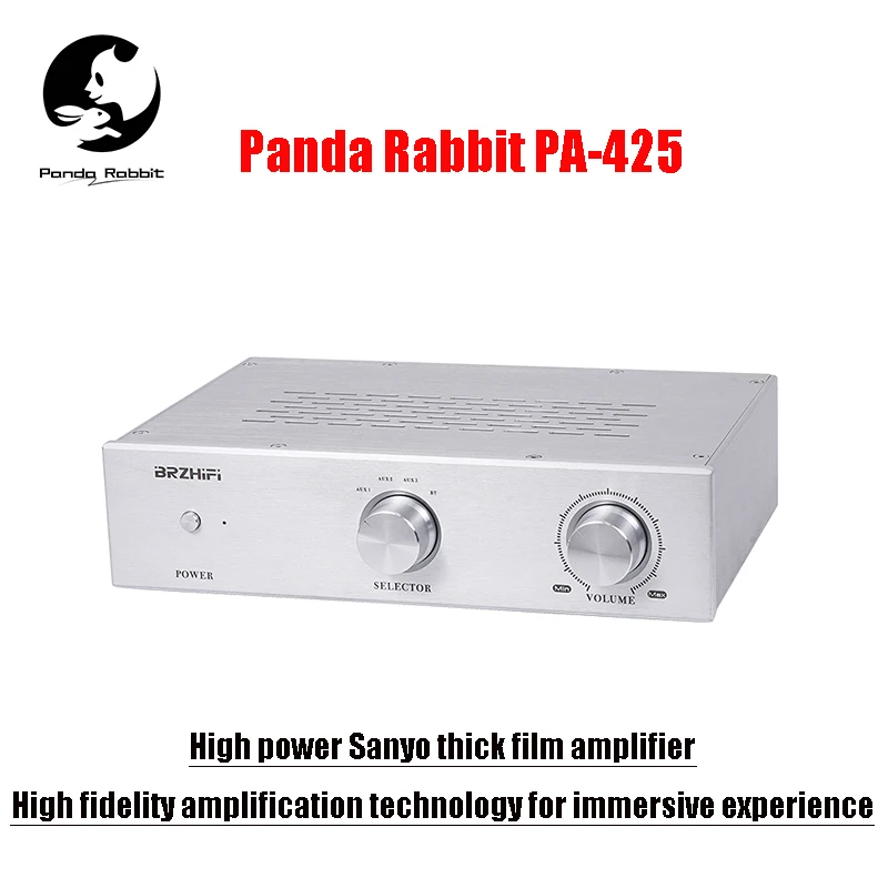 Panda Rabbit 2025 BRZHIFI PA-425 Thick Film Fever Pure Rear Class Home Desktop High Power Amplifier 130W Bluetooth 5.3