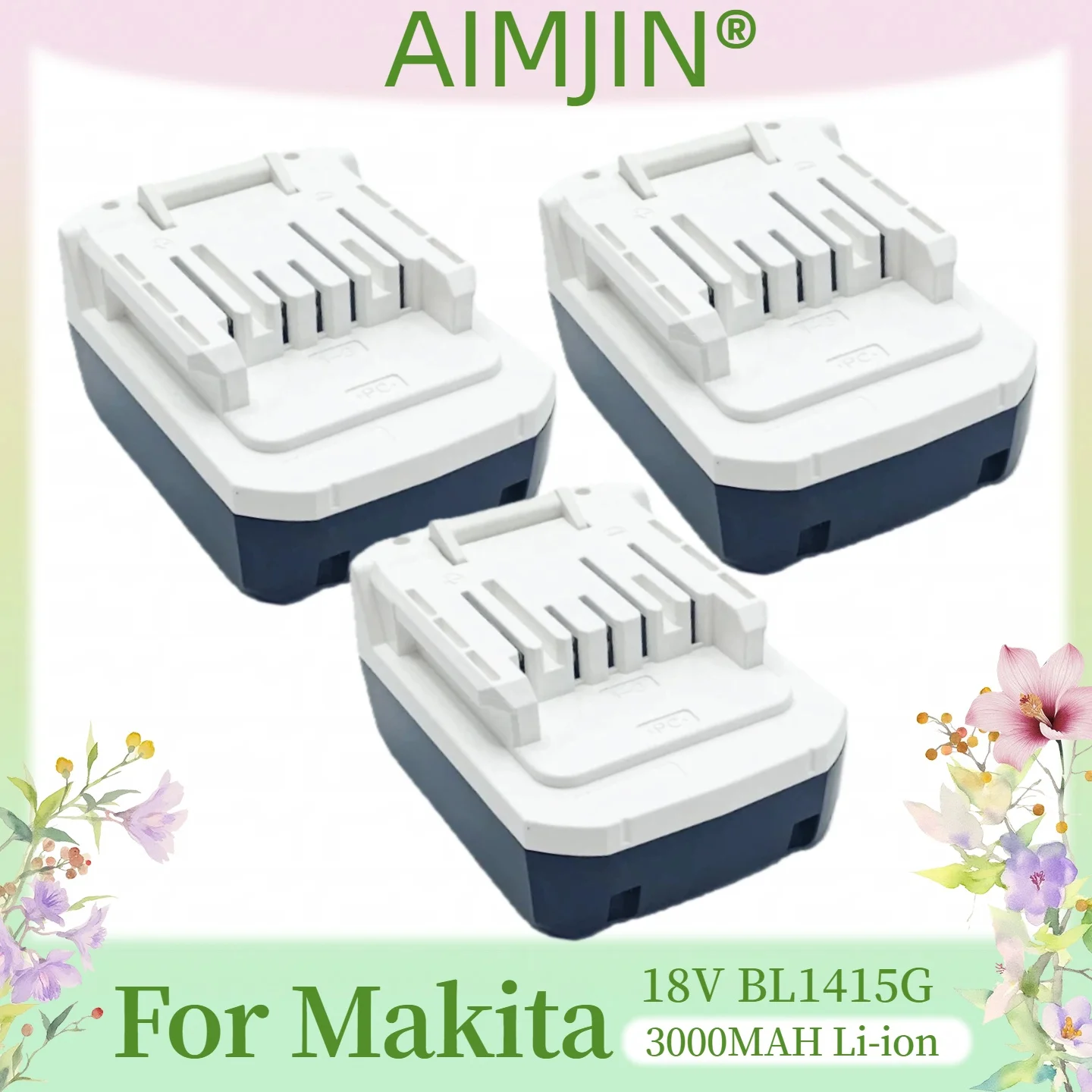 

For Makita Mak BL1415G BL1413G BL1460G DC18WA UH480D UH520D UM165D UR140D Power Tool 14.4V 3000mAh Li-Ion Battery