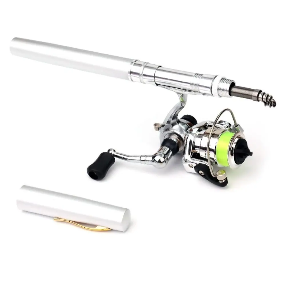 Durable Collapsible Fishing Rod Reel Combo Mini 1m Pocket Fishing Rod Kit Lightweight Fishing Rod Kit for Freshwater