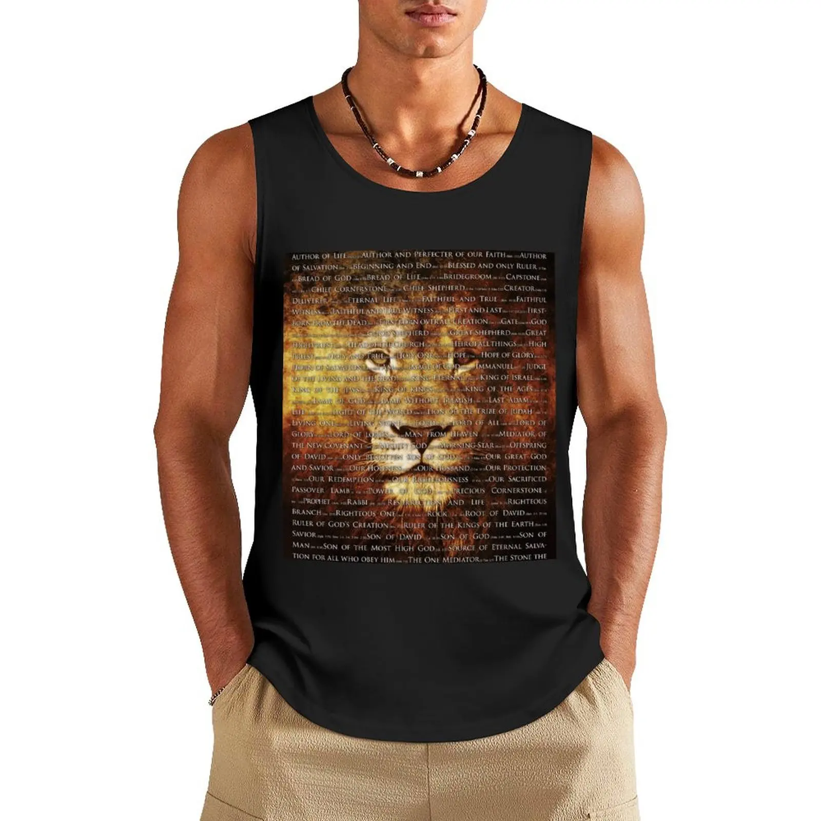 

The Names of God Tank Top Japanese t-shirt bodybuilding men Men's summer vest Gym clothes