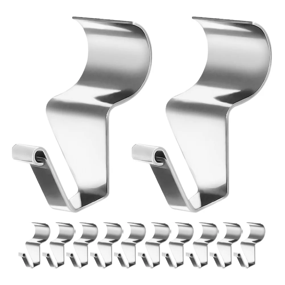 

12Pcs HeavyDuty StainlessSteel Hooks Removable WallMounting SidingClips VinylHangers HiddenGarage OutdoorTools