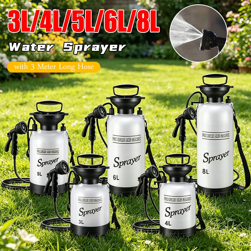 

Portable Water Sprayer with 3 Meter Long Hose Portable Shower Multi-Functional Shower Pump for Hiking Traveling Garden Beach Pet