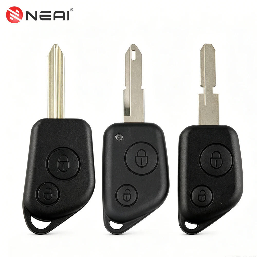 Carcasa para llave de coche con control remoto para Peugeot 106 205 206 306 307 405 406, para Citroën Elysee Saxo Xsara Picasso Berlingo, 2 botones