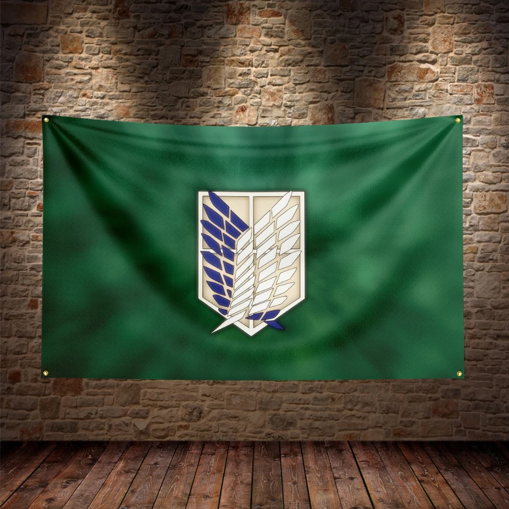 3X5 FT Attack on titan Flag Polyester Printed Other  Banner For Decor