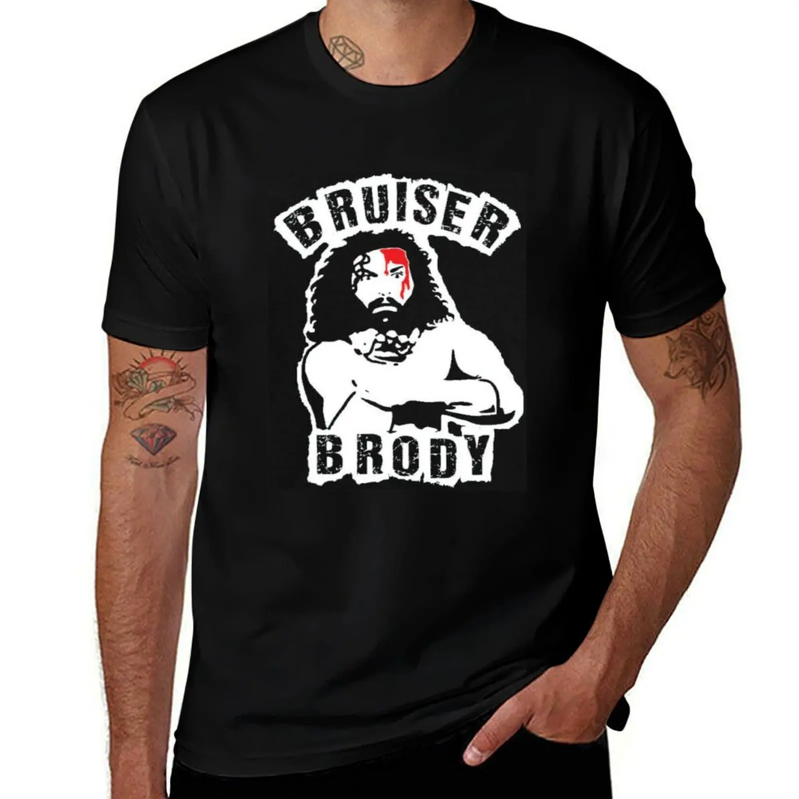 bruiser brody T-Shirt Plus Size Basic Short Sleeve Top