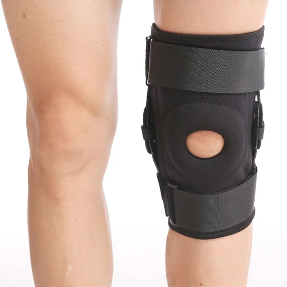 دعامة ركبة رياضية كبيرة الحجم مع حزام قابل للتعديل من السيليكون لدعم الركبة الربيعية وحماية الرضفة وسادة الركبة للجري