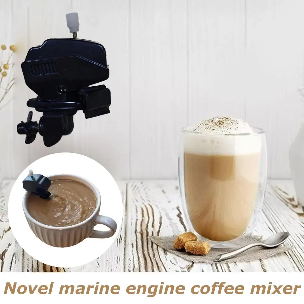 Wind Up Mini Boat Motor Coffee Stirrer Unique Clean Mixer Novelty Stirrer To Motor Engine Boat Easy Coffee Boat Cof H1V3