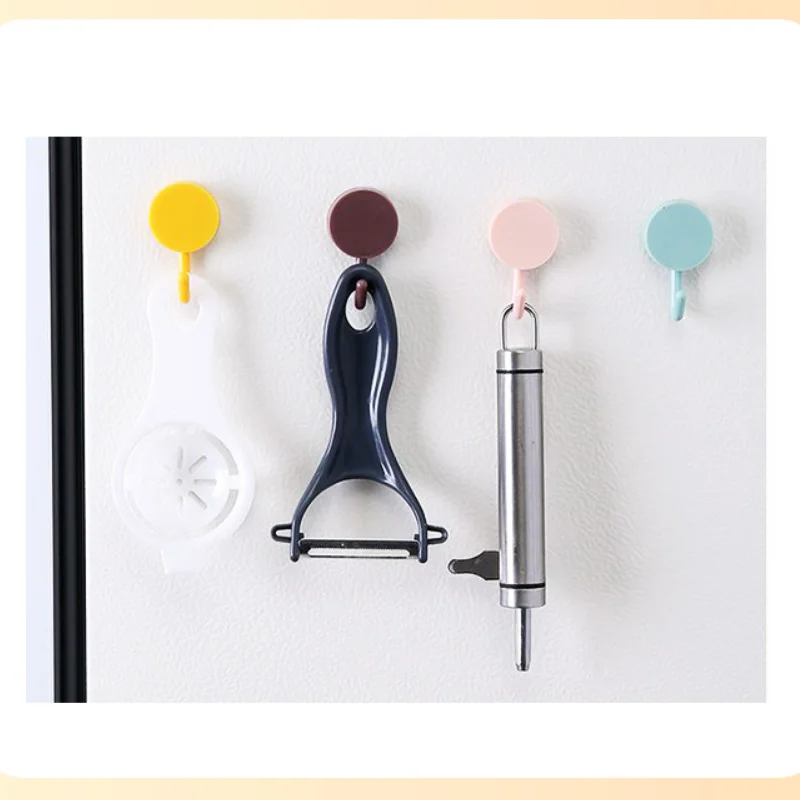 10pcs Cute Little Hook Multifunctional Adhesive Hooks Bathroom Kitchen Hooks Wall Hanging Hook Not Damaging the Wall