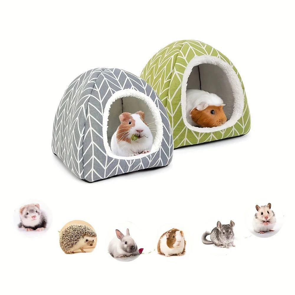 Guinea Pig Hideout Bed Hamster House for Chinchilla Hedgehog Rabbit House Cave Nest Sleeping Bed Cage Small Pet Accessories view 5