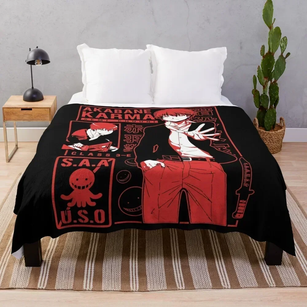 

KARMA AKABANE Classic Throw Blanket Soft Big christmas decoration Beach bed plaid Blankets