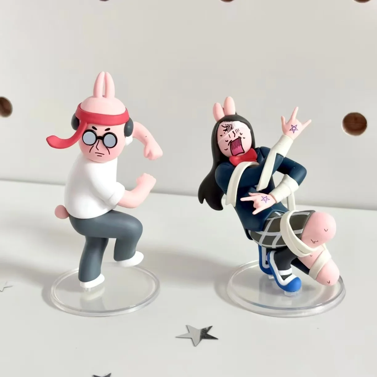 

For Fans Plzdot Authentic Pink Rabbit Illustration Character Blind Box Figures Collectible Abstract Ornaments Cute Toy Gift