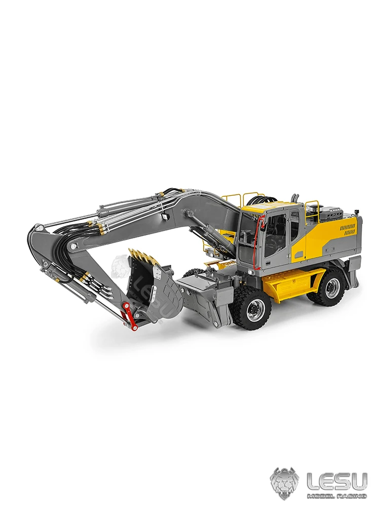 Toys 1/14 LESU RC Hydraulic Excavator Aoue ET30H Radio Control Painted Finished Wheeled Digger Model Pump Valve Light for Boys