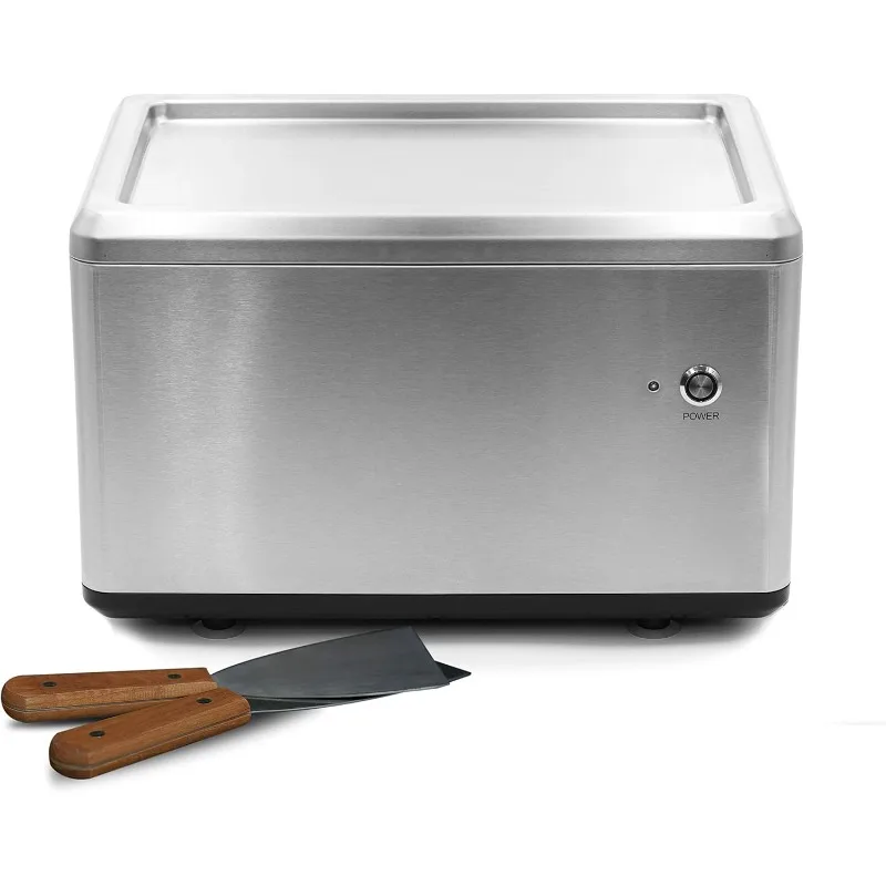 Stainless Steel Rolled Ice Cream Maker with Compressor