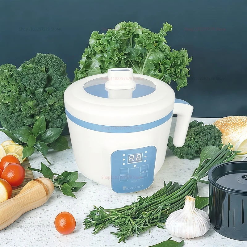 Electric Hot Pot Cooker for 1-2 People Non-Stick Multifunctional Rice Steamer Soup Stew Egg Cooker Kitchen Appliance