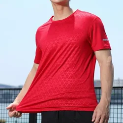 Chemises de sport respirantes pour hommes, sweat-shirt à manches courtes, maillot de corps, vêtements de golf, haut de yoga, vêtements de gym, coupe sèche