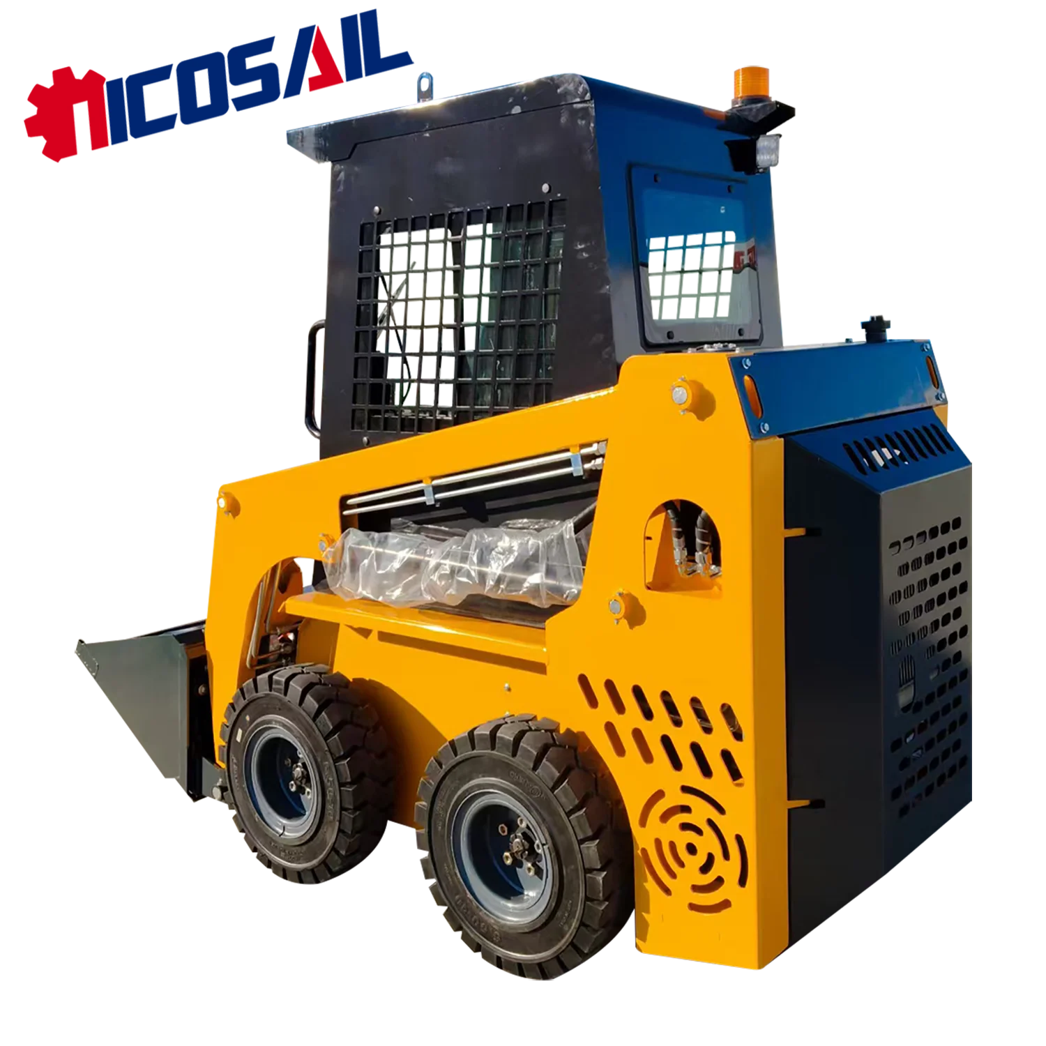 Bucket mini skid steer high hydraulic jc25 1300kg wheel steering loader, with CE certificate