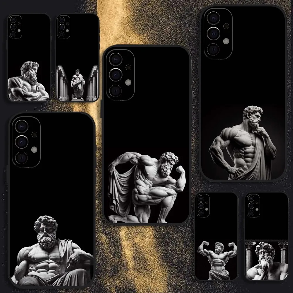 

Greek Mythology Statue Fitness Phone Case For Samsung S25,S24,S21,S22,S23,S30,Ultra,S20,Plus,Fe,Lite,Note,10,9,5G Black Cover