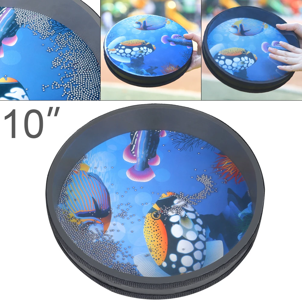 10 inç Deniz Davul Dalgalar Ses Okyanus El Davul Hafif PVC Davul Kafası ile Müzikal Eğitici