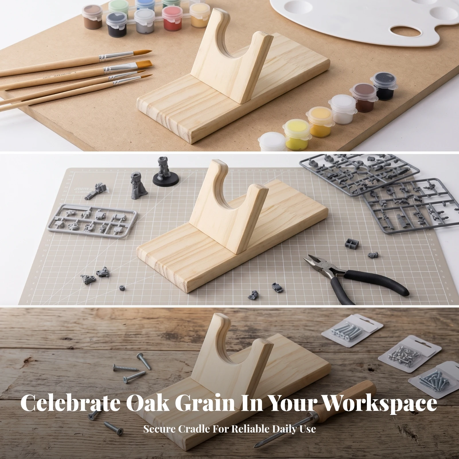 Wood Glue Stand Compact Hot Glue Stand with Cradle Adhesive Dispenser Base Space-Saving for Crafters, Craft Rooms