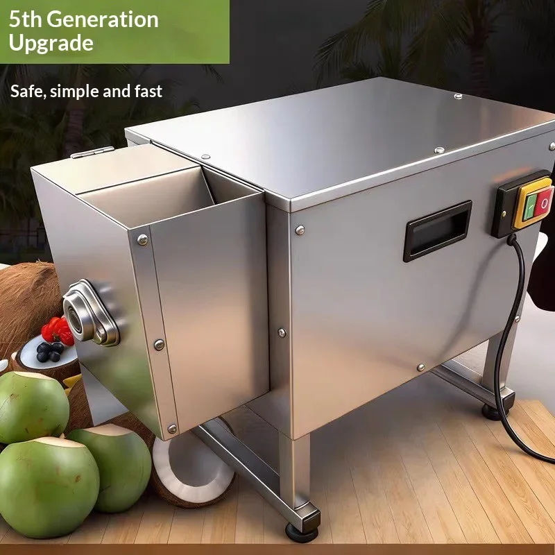 Small Commercial Electric Coconut Shredder, Scoops and shaves coconut meat into strips