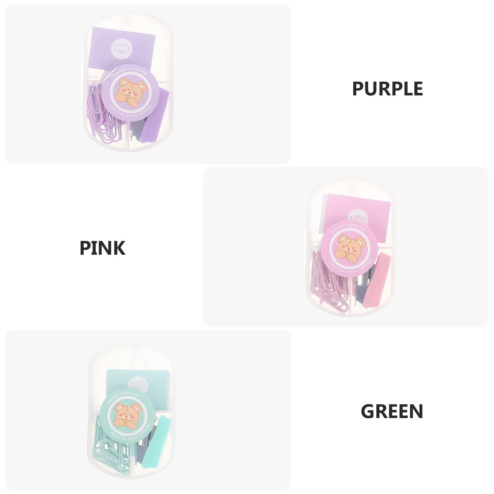 

3Sets Office Stapler Kit Stapler Clips Set Essential Paper Binding Tools for Home School Office Stationery Paper Binding Tools