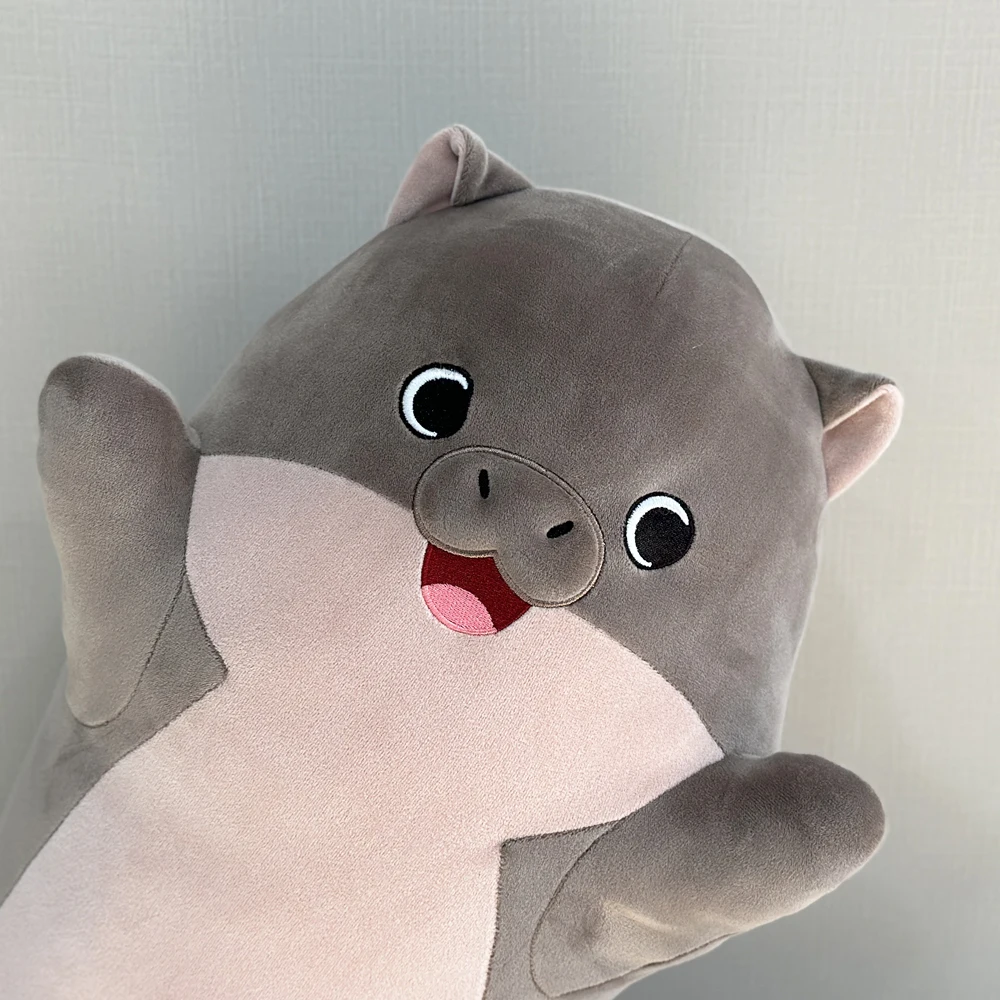 1PC Moo Deng Hippo Plush Toy Bracelet Kawaii Plush Doll Papa Circle Cartoon Animal Plushie Interactive Toy Women Gifts