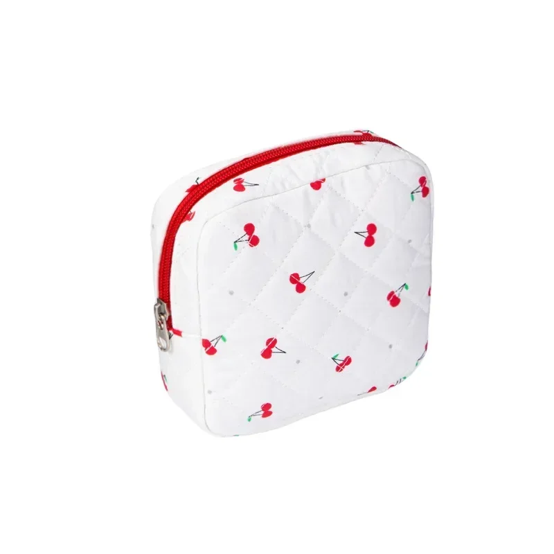 

Travel Cosmetic Bag Makeup Accessory Storage Organizer Floral Quilted Makeup Bag Flower Printed Cosmetic Pouch