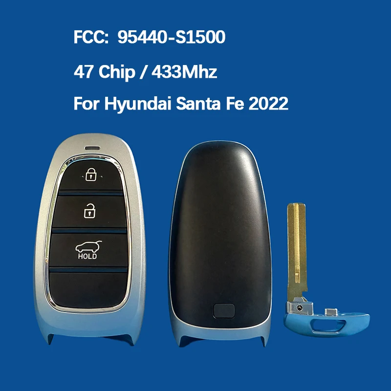 

CN020280 Сменный смарт-брелок с бесключевым доступом 95440-S1500 47 чип 433 МГц FCC FOB-4F25 для Hyundai Santa Fe 2022