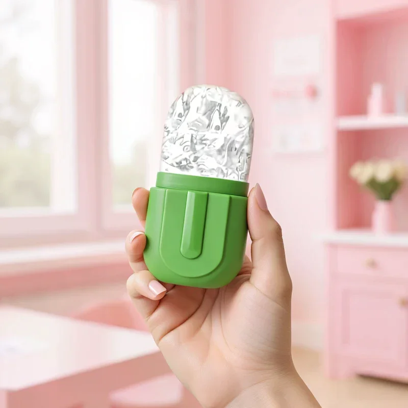 Gezichtskoud kompres ijsroller voor gezicht en ogen Schoonheidsmassage Siliconen ijsvorm Koeling en verstevigend gezichtsverzorgingshulpmiddel