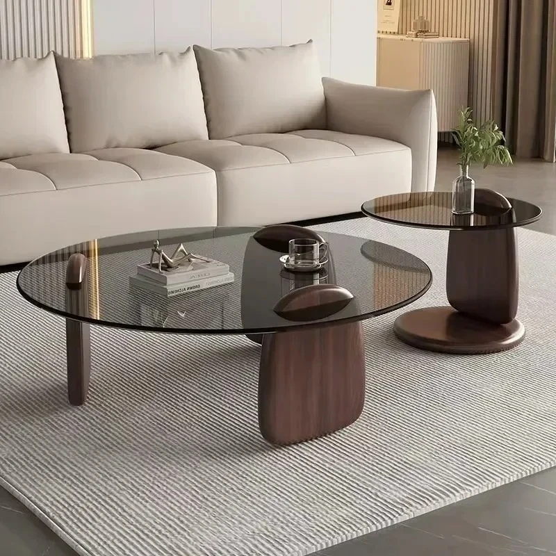 Nordic Glass Round Table Multi-colour Set Tea Table High Temperature Resistance Easy To Clean Office Cafe Home Coffee Tables B