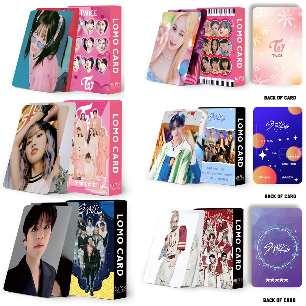 60 LOMO cards TWICE double-sided small card box high-definition photo card fan collection card decorative card