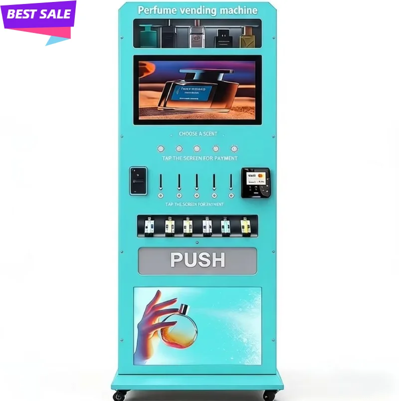 ouch Screen Metal Body Perfume Fragrance Oils Vending Machine QR Code Token Payments SDK Function Customized
