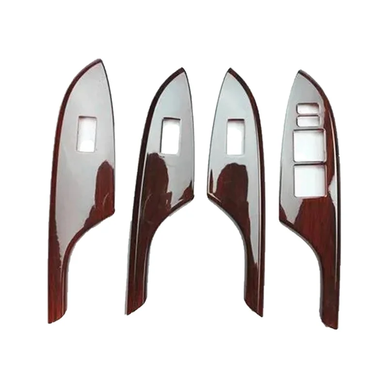 

F9-For TOYOTA Corolla 2007-2013 Left Hand Drive 4PC Wood ABS Car Door Window Lift Switch Buttons Cover Trim Car Styling Accessor