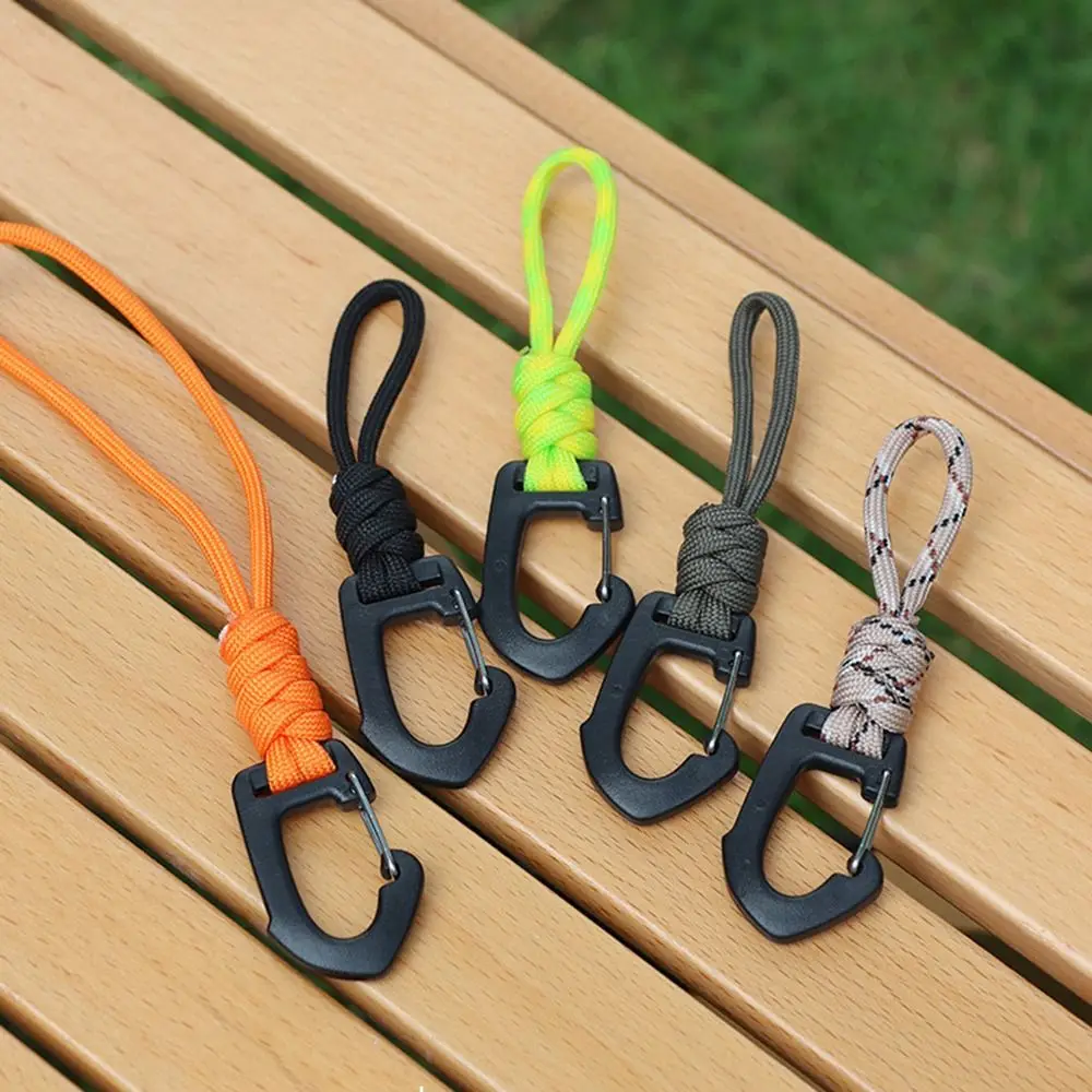 1Pcs Key Ring Umbrella Rope Hook Outdoor Camping Keychain Flashlight Small Tool Key Lanyard 7-core Sports Accessories Braid Rope