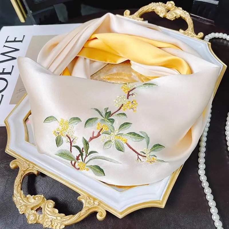 

Вышитый шелковый новый высококачественный женский длинный шарф в китайском стиле для пожилых людей, родственников и