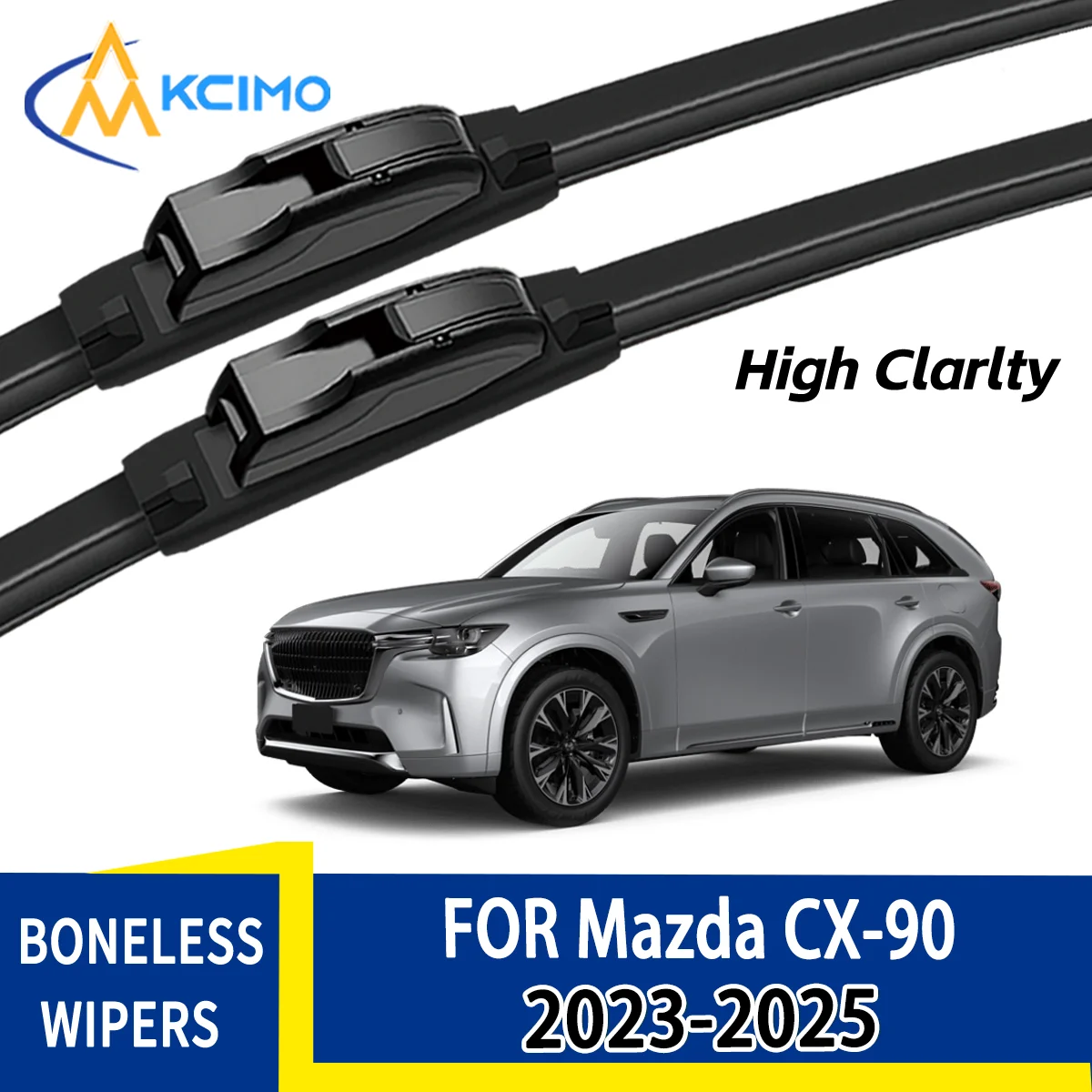 

For Mazda CX-90 KK KJ 2023-2025 Automobiles Durable Quiet Front Windscreen Wiper Blades Auto Window Replacement Accessories