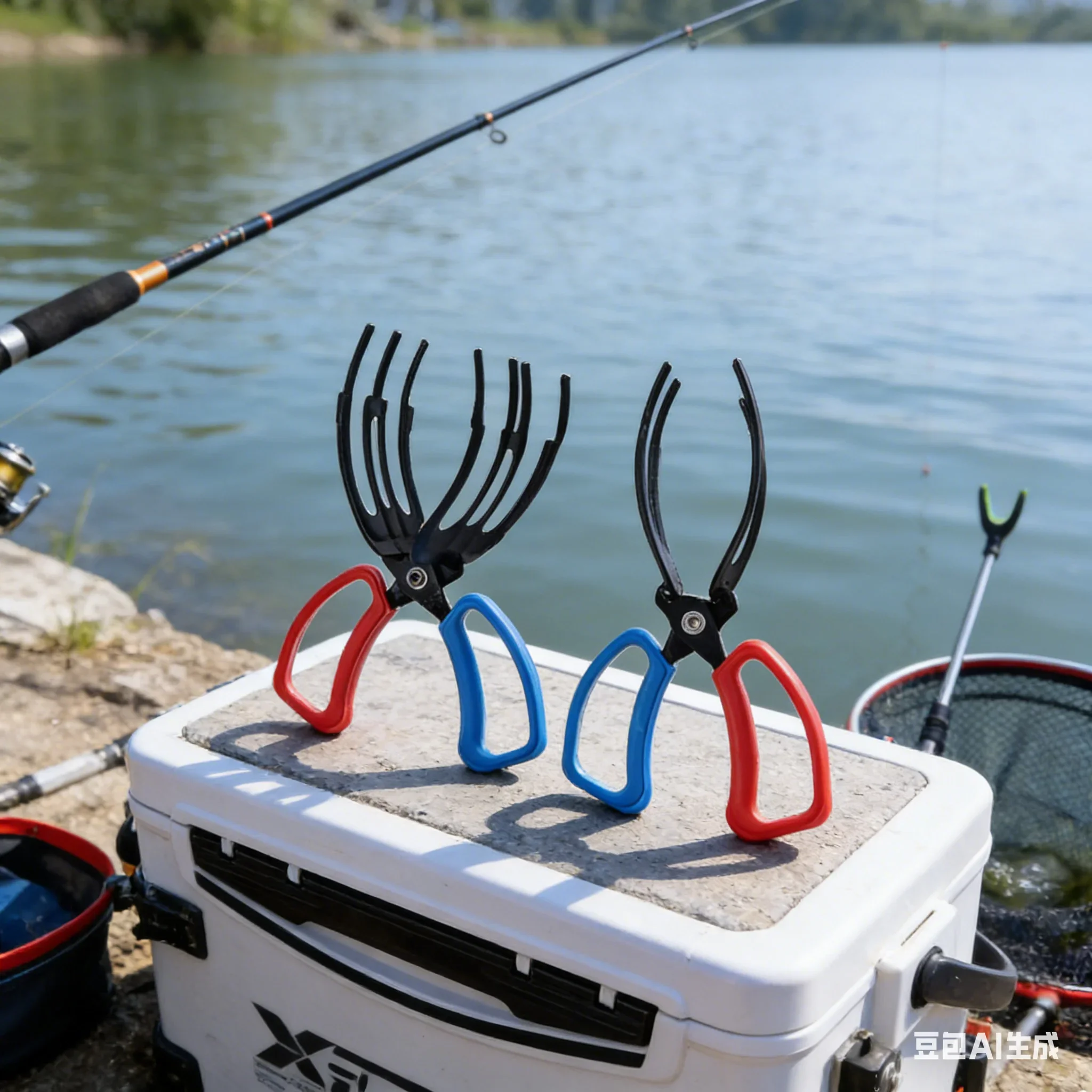 

1 Pc Fishing Pliers 2/3 Claw Multi-Functional Anti Slip Fish Catcher With Metal Anti-slip Extended Control Clip Fishing Tool