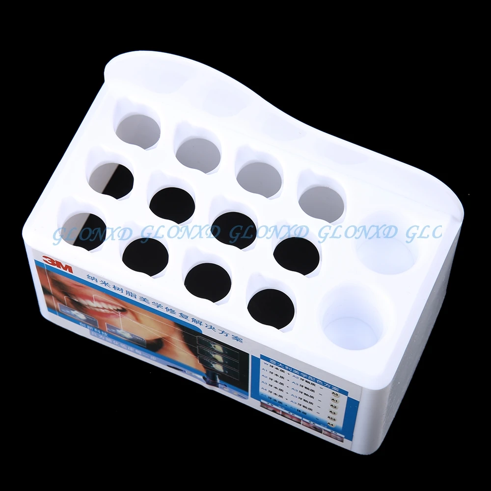 1pcs New Dental Collection Box White Adhesive Resin Syringe Organizer Holder