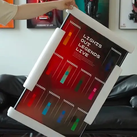 Väggmonterad displaytavla kompatibel med LEGO Speed Racing-serien F1 tio byggklossar, bilmodell, väggmonterad displaylåda med fotoram 6 best sales Lego Technic väggfäste - №3