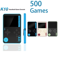 K10 Ultra-thin Video Console 2.4inch 500 Classic Retro games Children Adult birthday gift Mini Pocket Handheld Game Player