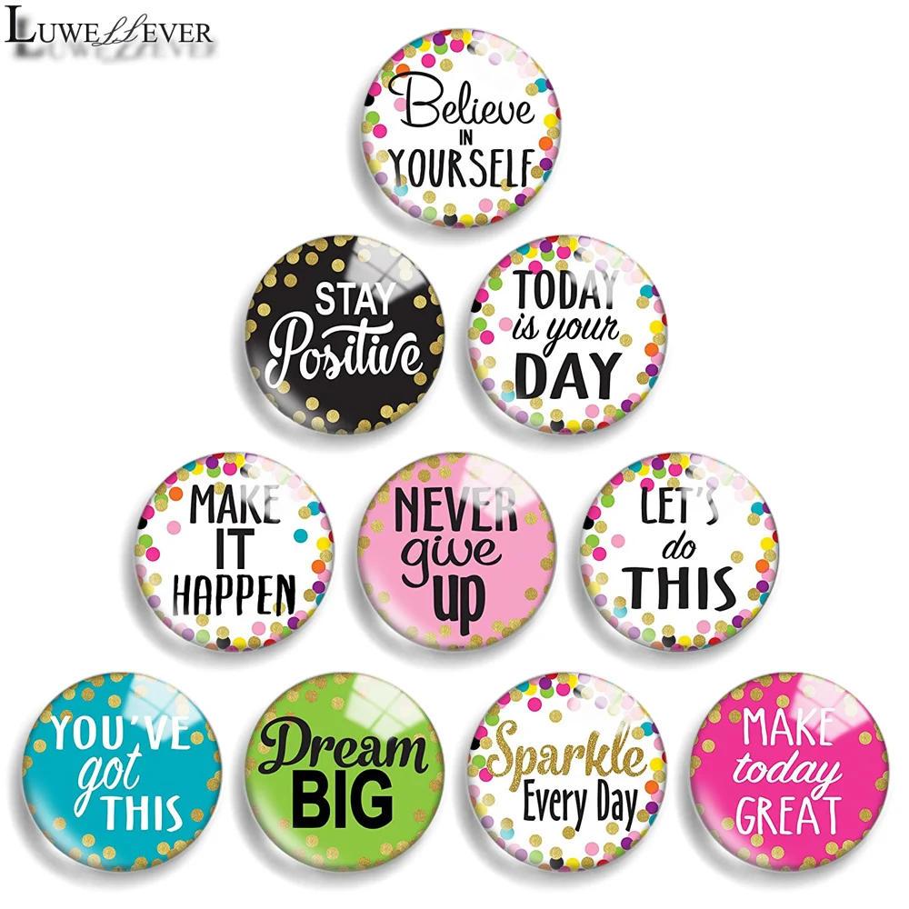 10mm 12mm 20mm 25mm 30mm 40mm 825 Dream Mix Okrągły szklany kaboszon Biżuteria Znalezienie 18mm Zatrzask Bransoletka Charm