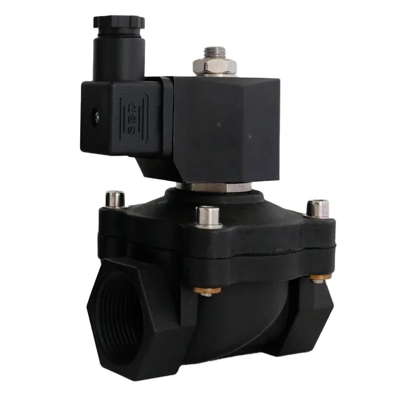 DW51-P-25 Normally Closed DN25 magnetic diaphragm 1 inch Plastic Water Solenoid Valve 24V 220V