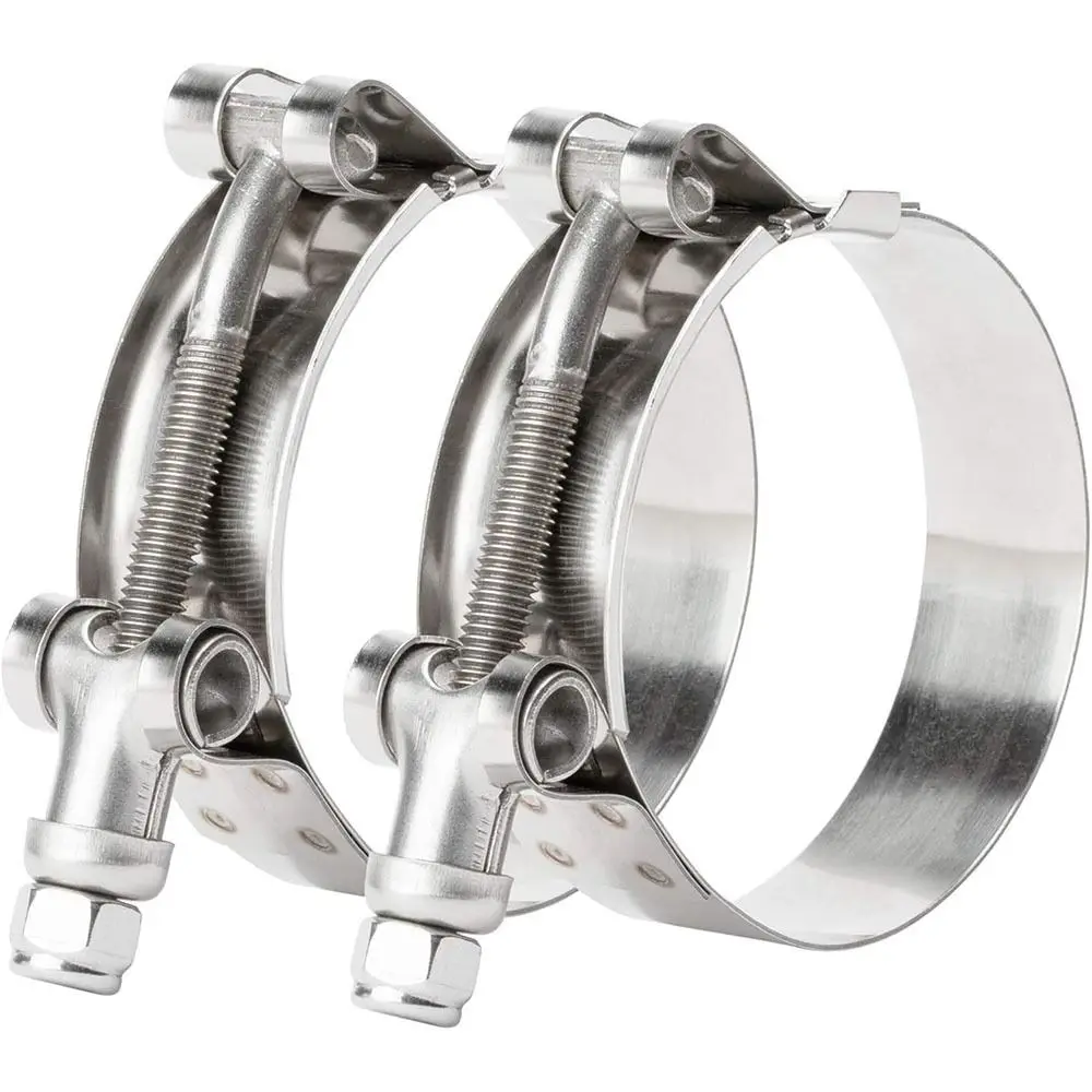

New 304 Stainless Steel Hose Clamps T Bolt Powerful Pipe Clip Water Pipes Sealing